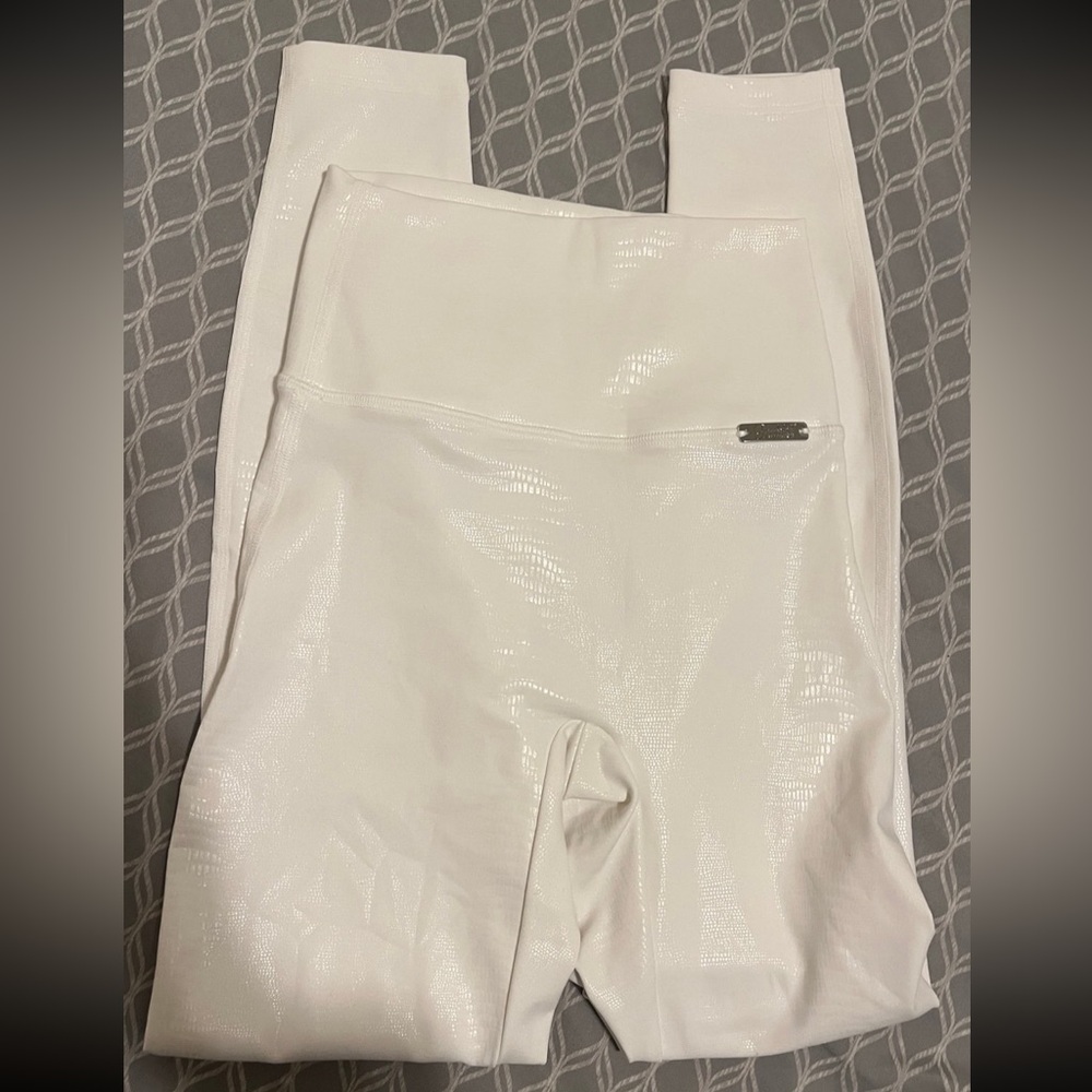 Bombshell Sportswear Python Shine White Leggings - image 5